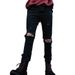 Loom Trendy Black Jeans For Men, Ripped Jeans, Long Pants, Men's Fashion Brand Slim Fit Design_viptrois.com