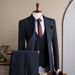 Men's Slim Fit Vest & Dress Pants Set, Wrinkle-Resistant, Business Casual & Wedding Guest Outfit (Black/Navy/Brown)_viptrois.com