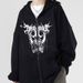 Pure European And American New Dark Skull Skeleton Men's Hoodie Gothic Couple Harajuku Large Size Zipper Sweatshirt Men_viptrois.com