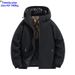 Cotton-padded Men's Plus Size Casual Cotton-padded Clothes Flow Removable Cap Charging Clothes Graphene Thermal Clothing_viptrois.com