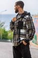 Loom Loom European And American Flannel Jacket 2024 New Long Sleeve Hooded Fleece Warm Casual Men's Coat_viptrois.com