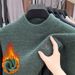 Autumn Winter Chenille Half Turtleneck Lined Thickened Sweater Integrated Fleece Warm Inner Knitted Men's Base Shirt_viptrois.com