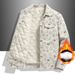 Autumn And Winter New Spring And Autumn Winter Fat Large Size Thickened Lapel Casual Tooling_viptrois.com