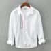 Men's Clothing Spring And Autumn Men's Pure Cotton Long Sleeved Shirt Japanese Style Simple Handsome Trend Casual Versatile Shirt Jacket_viptrois.com