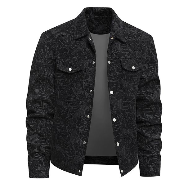 Men's Clothing Men's Corduroy Jacket With Lapel Collar, Fashionable Casual Coat For Spring & Autumn, Plus Size M-8XL, Trendy Hong Kong Style_viptrois.com