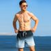 Men's Clothing INS Internet Celebrity Popular Gradient Swimming Trunks Men's Loose Printed Quarter Shorts Men's Beach Pants_viptrois.com