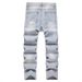 Men's Clothing Men's Simple Loose Straight Jeans Wide Leg Ripped Handsome Denim Straight Pants_viptrois.com