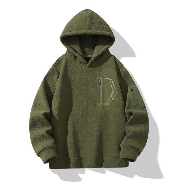 Men's Fleece Hoodie – Windproof Pullover With Zip Pockets (6 Colors, EU XS-XXXL)_viptrois.com