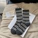 Wool Socks For Men And Women, Warm Thermal Mid-Crew Socks With Striped Pattern, Soft And Breathable, Unisex Casual Socks For All Seasons_viptrois.com
