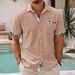 Men's Clothing Men's Summer Fashion Hawaiian Collar Shirt Casual Lace Print Beach Pocket Short Sleeve 13 Colors Available_viptrois.com