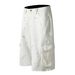 Men's Clothing Street Personality Pocket Distressed Stitching Wide Leg Jeans Washed Distressed Wide Cartoon Loose Print Wide Leg Pants_viptrois.com