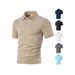 Men's Clothing New Summer Loose Casual Lapel Jacquard Cloth Short Sleeved Polo Shirt_viptrois.com