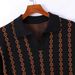 Men's Retro Style Short Sleeve Polo Shirt Casual Knit Top With Dark Diamond Pattern Jacquard Design Summer Wear_viptrois.com