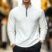 Pure Pure Cross-Border Independent Station Autumn Winter American Style Simple Casual Men's Loose Jacquard Stand Collar Half-Zip_viptrois.com