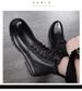 Genuine Leather Martin Boots Men's High-top Heightening Korean Version Leather Boots Trendy Men's Tooling Locomotive Boots_viptrois.com
