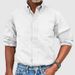 Men's Clothing Men's Business Casual Shirt – Vintage Washed Cotton Blend – Slim Fit Button Down (S-3XL)_viptrois.com