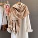 Vintage-Inspired Winter Scarf Shawl With Classic Landscape & Letter Print - Soft Faux Cashmere Wrap For Women & Men_viptrois.com