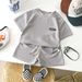 Mother&Kids Children's summer Children's casual suit Loose clothes boys short sleeve waffle baby summer_viptrois.com