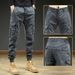 Men's Clothing New Outdoor Retro Trend Overalls Versatile Elastic Multi Pocket Pants_viptrois.com