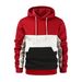 New Autumn And Winter Fashion Color Matching Sweatshirt Men's Stitching Plus Size Hoodie_viptrois.com