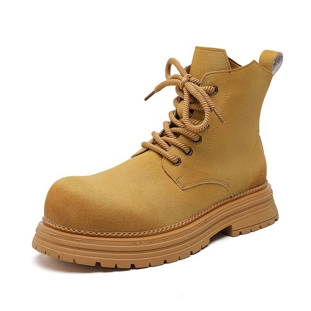 Martin Boots Medium Top Men's Chelsea Short Boots Casual Wear-resistant Desert Tooling Boots Men's Boots_viptrois.com
