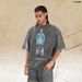 Washed American Casual Everyday Versatile T-Shirt For Men And Women, Loose Fit, Drop Shoulder, Pure Cotton_viptrois.com