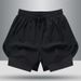 Men's Clothing Summer Sports Shorts Men's Quick Drying Running Basketball Training Fitness Mid Length Pants With Lining High Elastic_viptrois.com