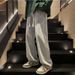 American Style Dark Blue Jeans For Men's Spring And Autumn New High Street Trendy Brand Loose Wide Straight Leg Long_viptrois.com