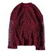 American Retro Street Trend Style Loose Leopard Print Double Sleeve English Print Ins Style Crew Neck Casual Long Sleeve T-shirt_viptrois.com