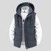 Men's Winter Vest With Detachable Hood – Warm Camouflage Waistcoat | Thickened Cotton For Outdoor & Casual Wear (Black/Grey/Camo, L-6XL)_viptrois.com