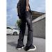 Yellow Mud Ripped Jeans 2024 New Men's Summer Thin Straight Loose American High Street Pants Trendy Brand_viptrois.com