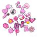 Pink Cute Little Fresh Shoes Flower Shoe Buckle Soft Glue DIY Slippers Sandals Accessories Accessories Accessories_viptrois.com