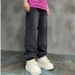 2024 American High Street Jeans Men's Loose Straight Leg Trendy Brand Set Versatile Pants_viptrois.com
