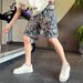 Men's Plus Size Trendy Graffiti Beach Shorts Casual Loose Five Point Pants New Style Painted Suitable For Wearing Outside_viptrois.com