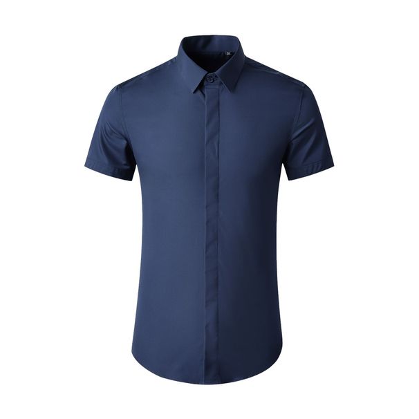 Men’s Short-Sleeve Shirt – Bold Back Crystal Rhinestones, Slim Fit, Breathable Cotton, Streetwear Fashion_viptrois.com