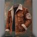Men's Fleece Lined Zip-Up Jacket With Lapel Collar - Winter Warm Business Casual Coat For Middle-Aged Gentlemen (S-XXXXL, Coffee Brown)_viptrois.com