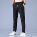 Men's Clothing Men's Summer Casual Pants Thin Straight Color Matching Personality Trend Spot Ice Silk Pants_viptrois.com