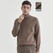 Men's High Neck Thermal Sweater Fleece Lined Winter Knitwear Slim Fit Long Sleeve Pullover Fashion Trends_viptrois.com