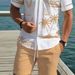 Men's Summer Casual Shirt Set Loose Fit Short Sleeve Style_viptrois.com