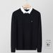 Two-Piece For Men Winter New Pullover Shirt Collar Trendy Warm Slim Fit Base Layer Men's Knitted Sweater Custom_viptrois.com