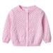 Korean Version Of Spring And Autumn Children's Woolen Coat Hollow Thin Summer Sun Protection Air Conditioning Shirt Girls Knitted Cardigan Wholesale_viptrois.com