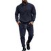 Men's Fleece-Lined Jogger Pants Set Winter Thermal Comfort Casual Tracksuit For Cold Weather_viptrois.com