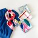 70cm Spring Summer New Square Colorful Printed Silk Women's Professional Neck Satin Small Scarf_viptrois.com