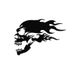 Car stickers Halloween Skull Fire Skull rear bumper decorate motorcycle body stickers_viptrois.com