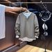Autumn New Men's Two-Piece Casual Sweatsh Trendy Fashion Pullover Long Sleeve Base Sh Slim Fit Versatile_viptrois.com