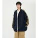 Men's Clothing American Streetwear Casual Stand Up Collar Striped Cardigan Sweatshirt Men's High Street Style Vibe Cool Loose Jacket Top_viptrois.com