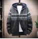Autumn And Winter New Foreign Trade Men's Casual Jacket Hooded Cardigan Knitted Thickened Plush Sweater Men_viptrois.com