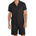 Men's Casual Button-Up Shirt & Beach Shorts Set – Breathable Summer Outfit (S-XXXL, 6 Colors) | Office-to-Vacation Style_viptrois.com