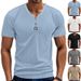Men's Short-sleeved T-shirt Casual Sports Jacquard Pit Stripes Quick-drying Breathable Henley Shirt Short-sleeved Tops_viptrois.com