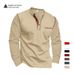 Loom Cross-Border European And American 2025 Spring Summer Long Sleeve Stand Collar Polo Sweatshirt Men's Base Shirt_viptrois.com